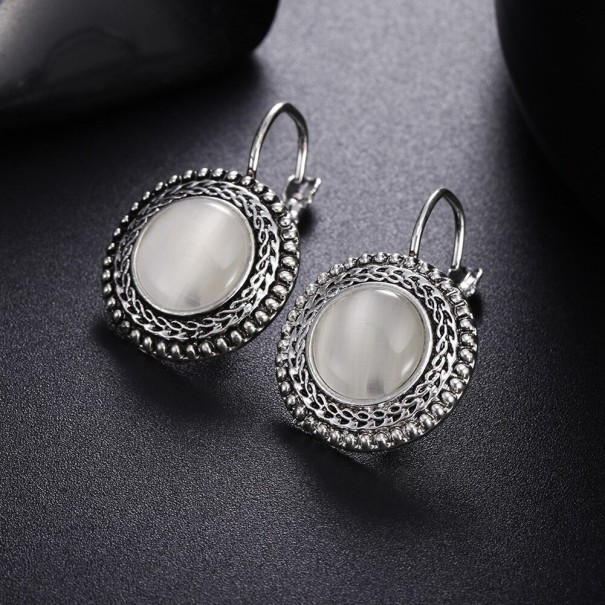 Dames oorbellen G859 wit