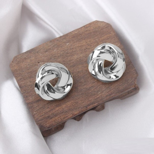 Dames oorbellen H765 zilver 25 mm
