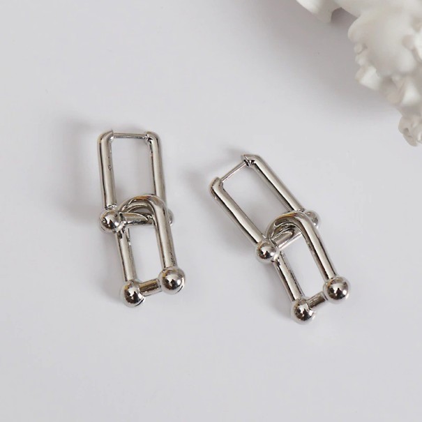 Dames oorbellen H819 zilver
