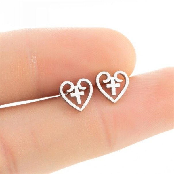 Dames oorbellen J159 oudroze 22