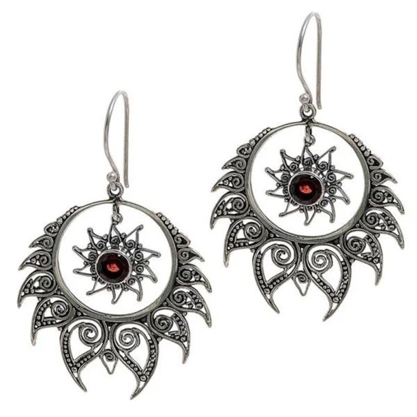 Dames oorbellen met hanger R97 1