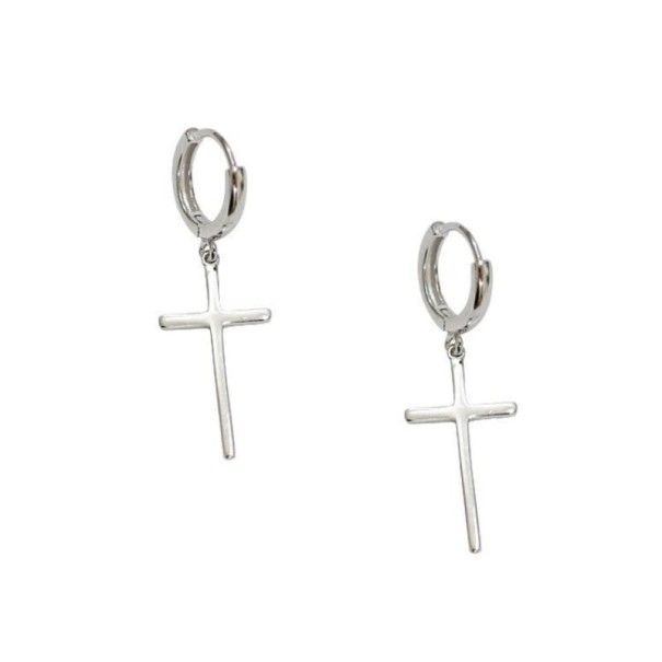 Dames oorbellen met kruis 1