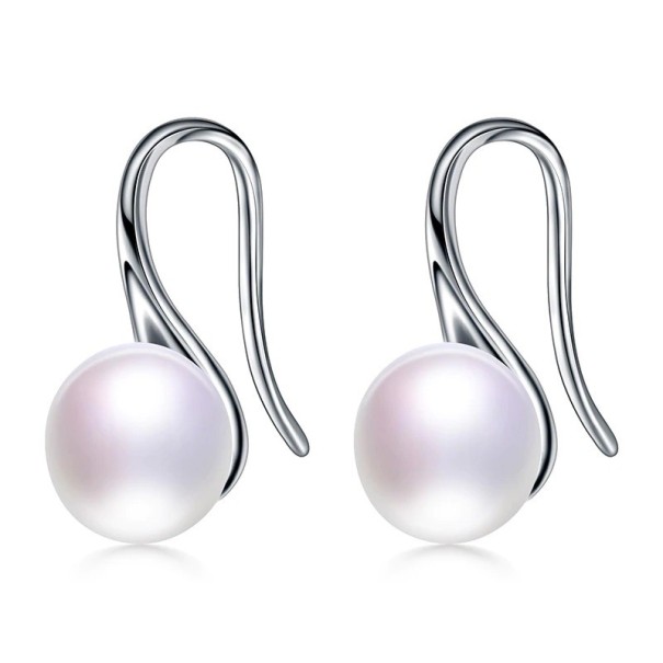 Dames oorbellen met parel A2746 wit