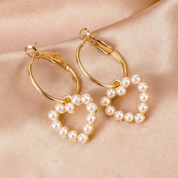 Dames oorbellen met parels G857 14