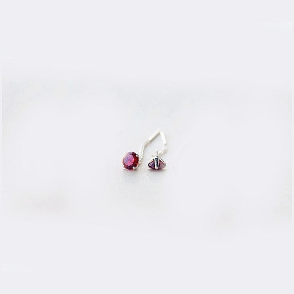Dames oorbellen met steen R80 rood