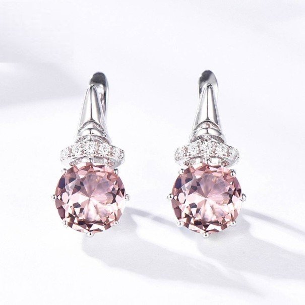 Dames oorbellen met steen R82 2
