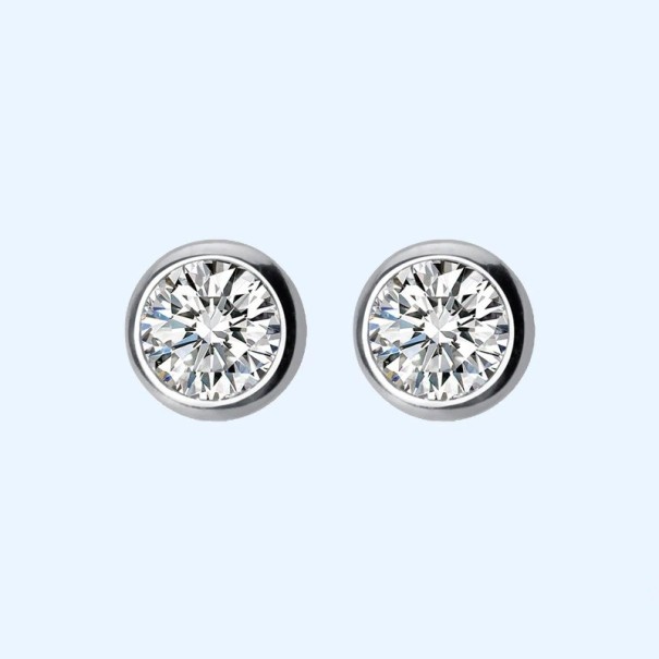 Dames oorbellen met stenen R67 4 mm