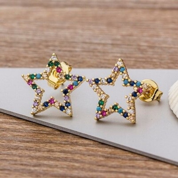 Dames oorbellen met zirkonen G668 1