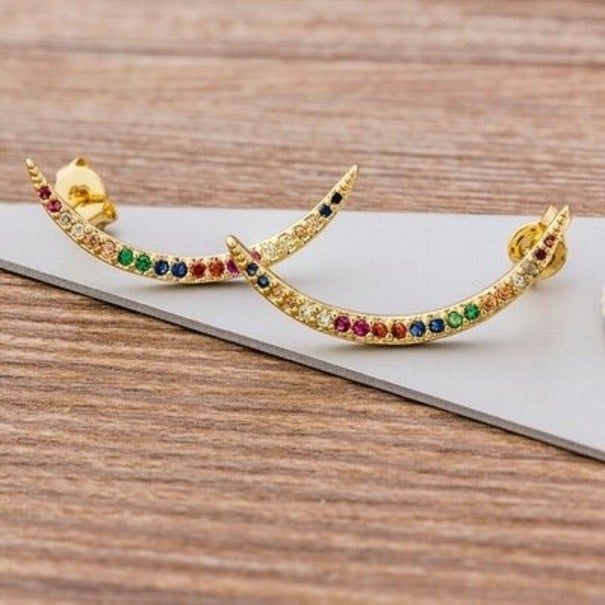Dames oorbellen met zirkonen G668 7