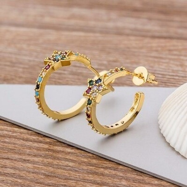 Dames oorbellen met zirkonen J452 15