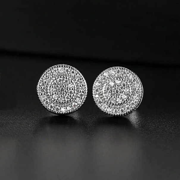Dames oorbellen met zirkonen zilver