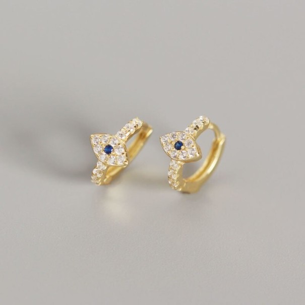 Dames oorbellen oog H793 goud 1