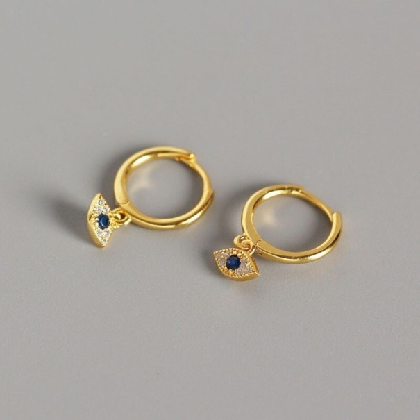 Dames oorbellen oog H793 goud 2