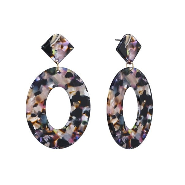 Dames oorbellen Ovals J2390 multicolor