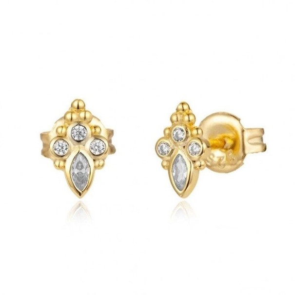 Dames oorbellen R65 goud 4