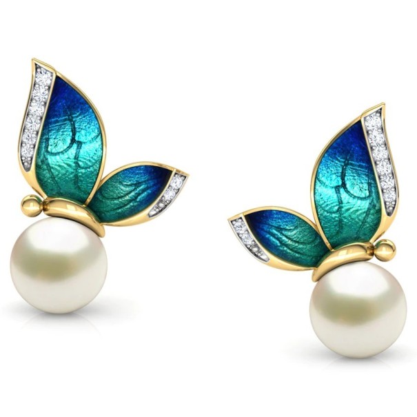 Dames oorbellen vlinders G1048 1