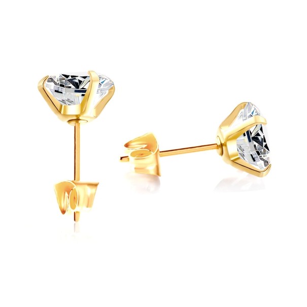 Dames oorstekers met zirkoon G635 goud 8 mm 1