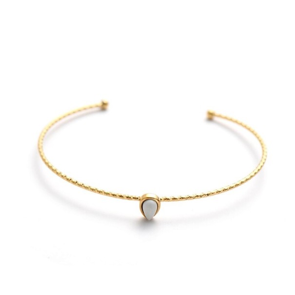 Dames open armband H611 wit