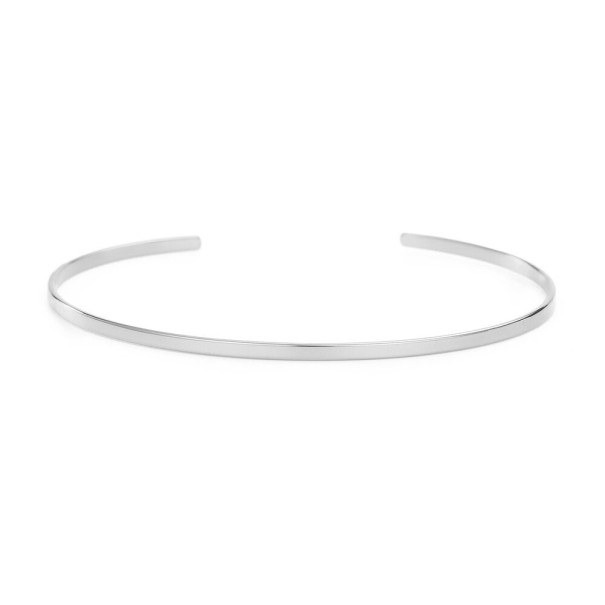 Dames open armband H666 zilver