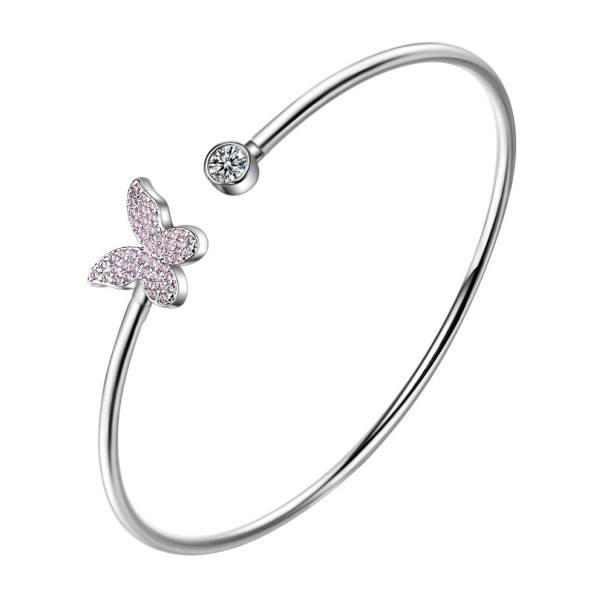 Dames open armband met stenen H129 6