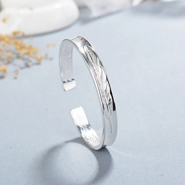 Dames open veren armband 2