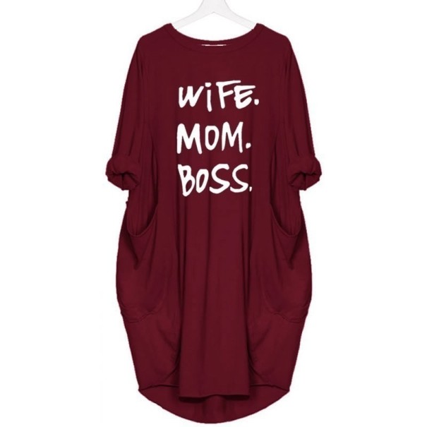 Dames Paola mini-jurk wijnrood XS