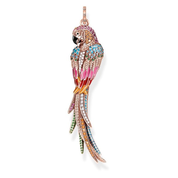 Dames papegaai hanger oudroze