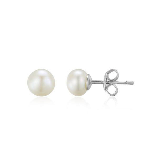 Dames parel oorbellen A2747 6,5 mm