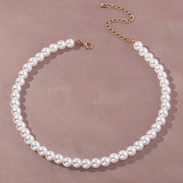 Dames parelketting D394 8 mm