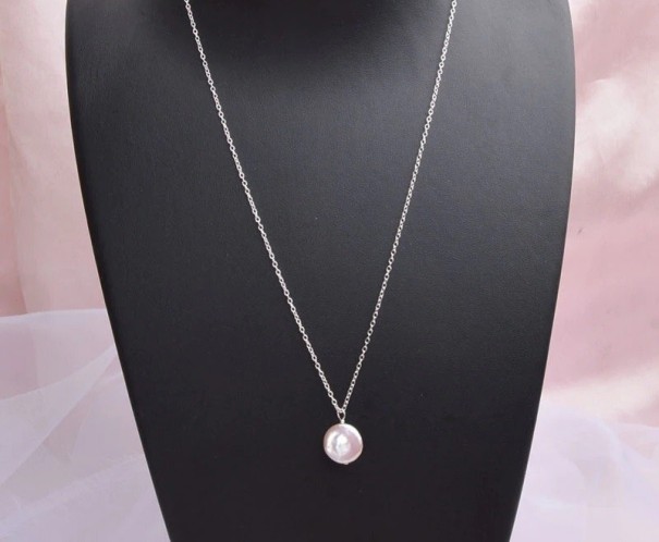 Dames parelketting D830 45 cm