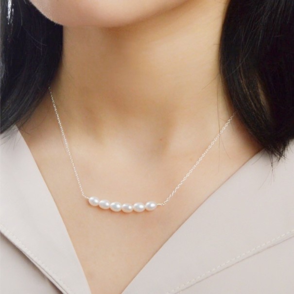 Dames parelketting M114 45 cm