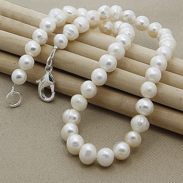 Dames parelketting M71 wit