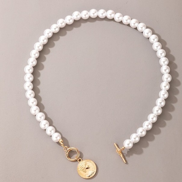 Dames parelketting met hanger D174 4