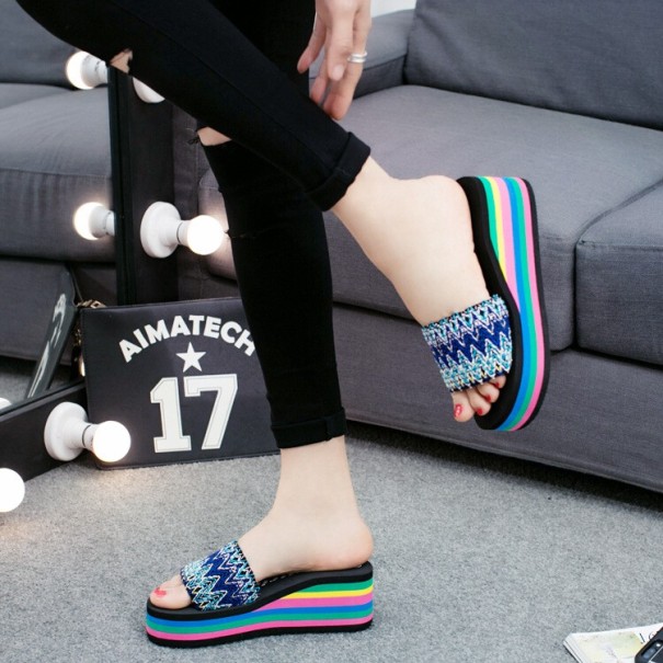 Dames platform pantoffels A2460