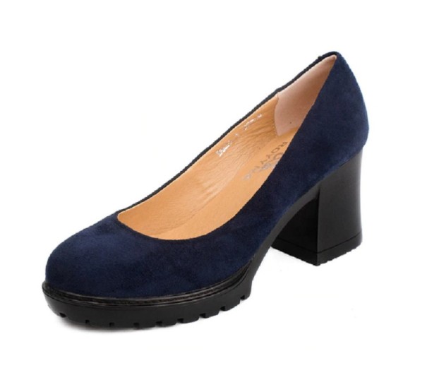 Dames platform pumps donkerblauw 36