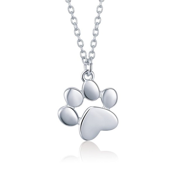 Dames pootafdruk ketting zilver