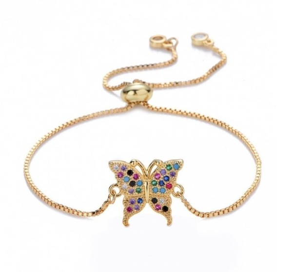 Dames pull-up armband H489 goud 1