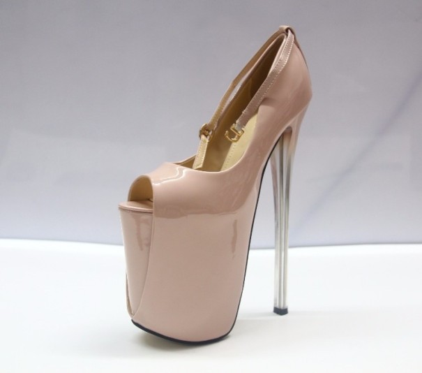 Dames pumps met hoog platform crème 34 22 cm