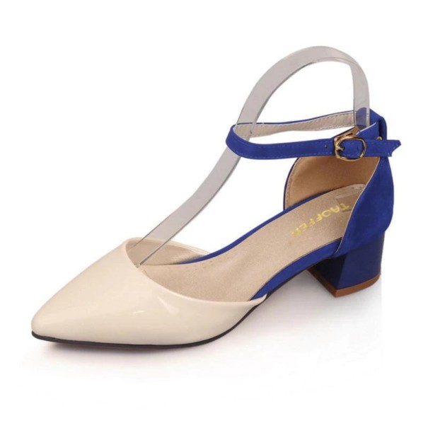 Dames pumps van lakleer blauw 36