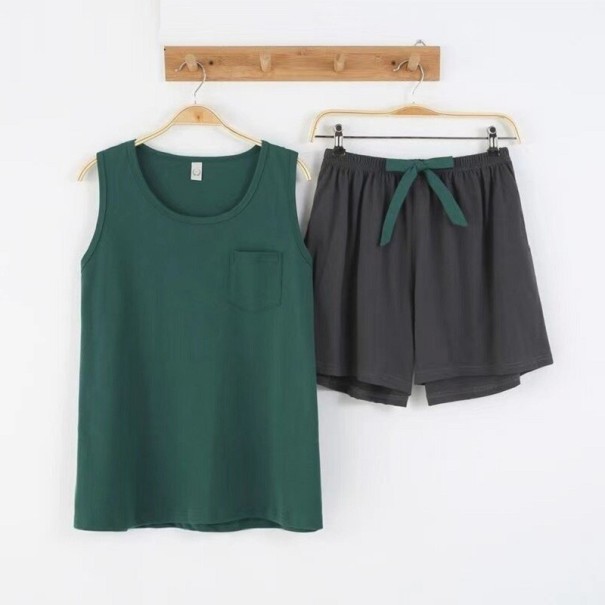Dames pyjama P2667 donkergroen XXL