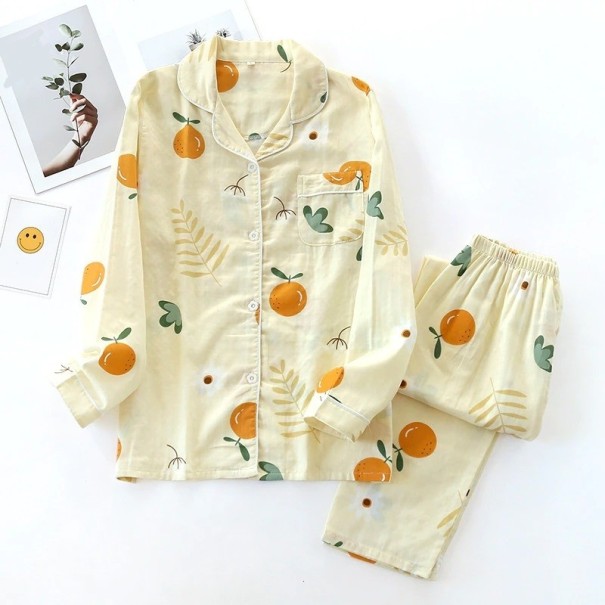 Dames pyjama P2693 lichtgeel M