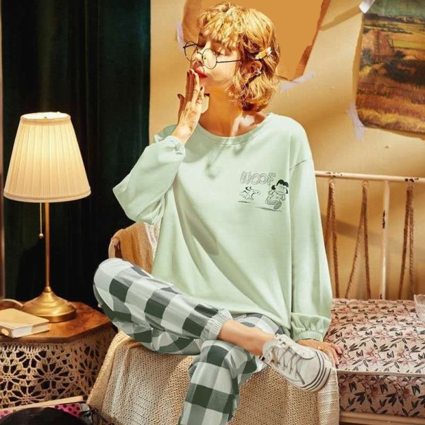 Dames pyjama P2757 lichtgroen L