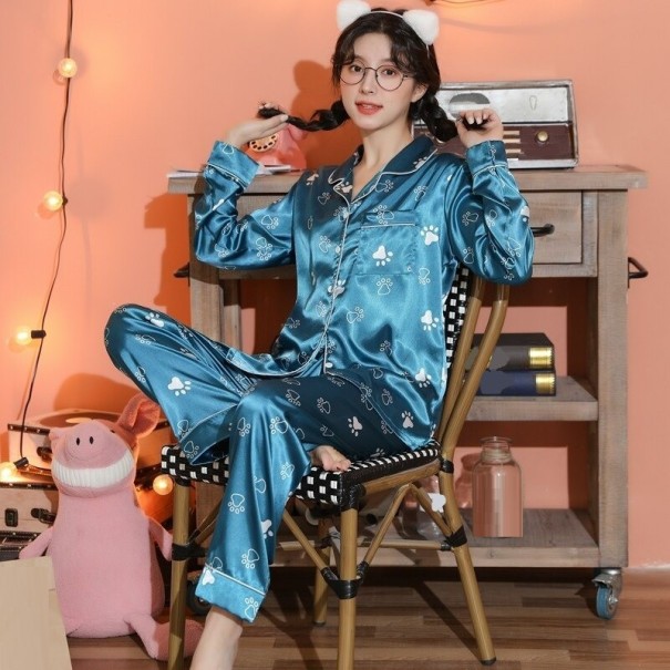 Dames pyjama P2805 turquoise L