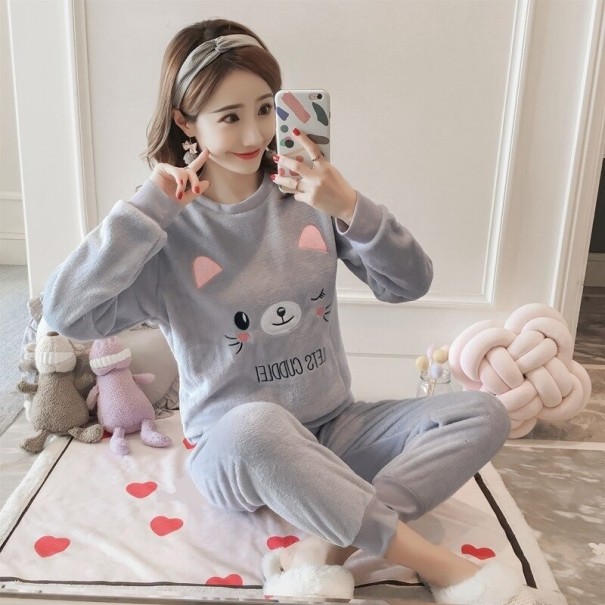 Dames pyjama P2810 grijs S
