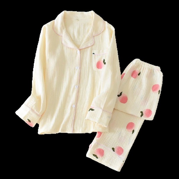 Dames pyjama P2819 lichtgeel L