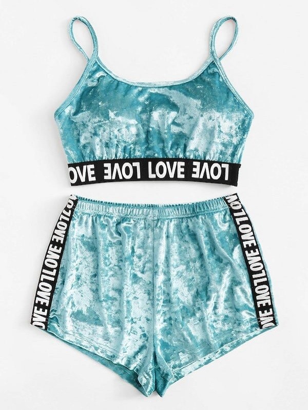 Dames pyjama P2925 lichtblauw XS