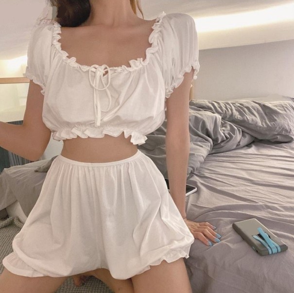 Dames pyjama P3071 wit L