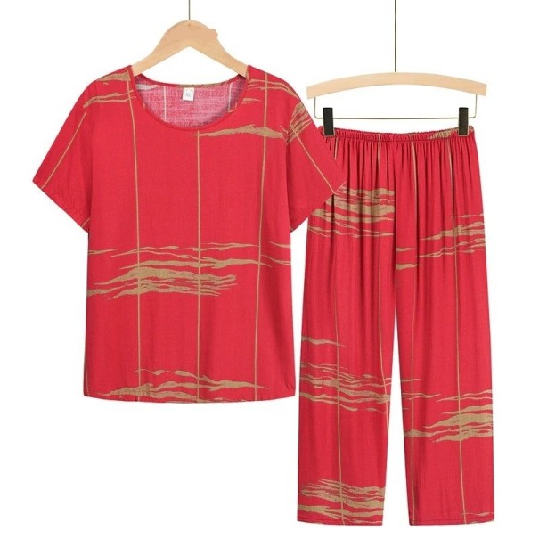 Dames pyjama P3137 rood S