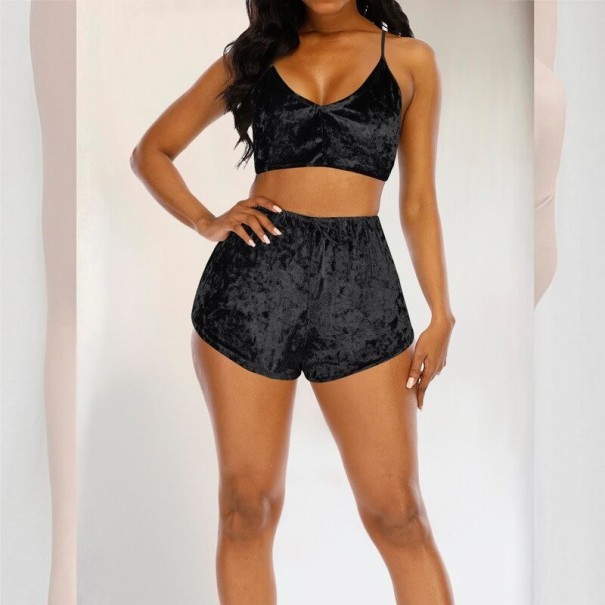 Dames pyjama P546 zwart L