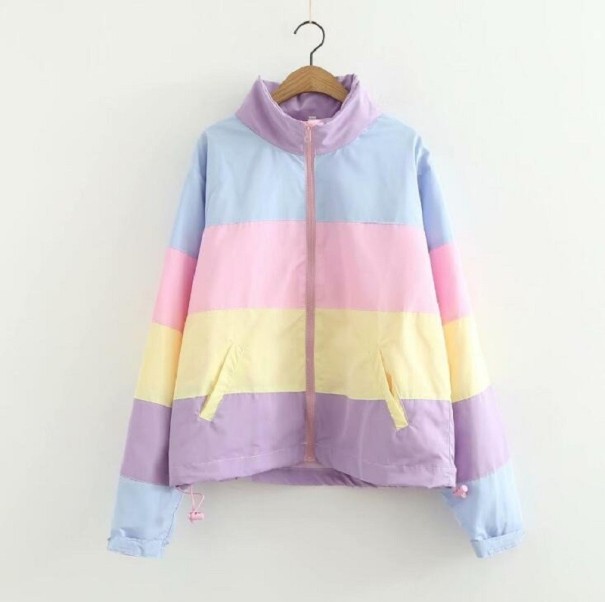 Dames regenboogjas P1753 M